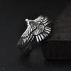 Adjustable Open Ring With Eagle Motif Sterling Vintage Bohemian Couple Finger Men Women