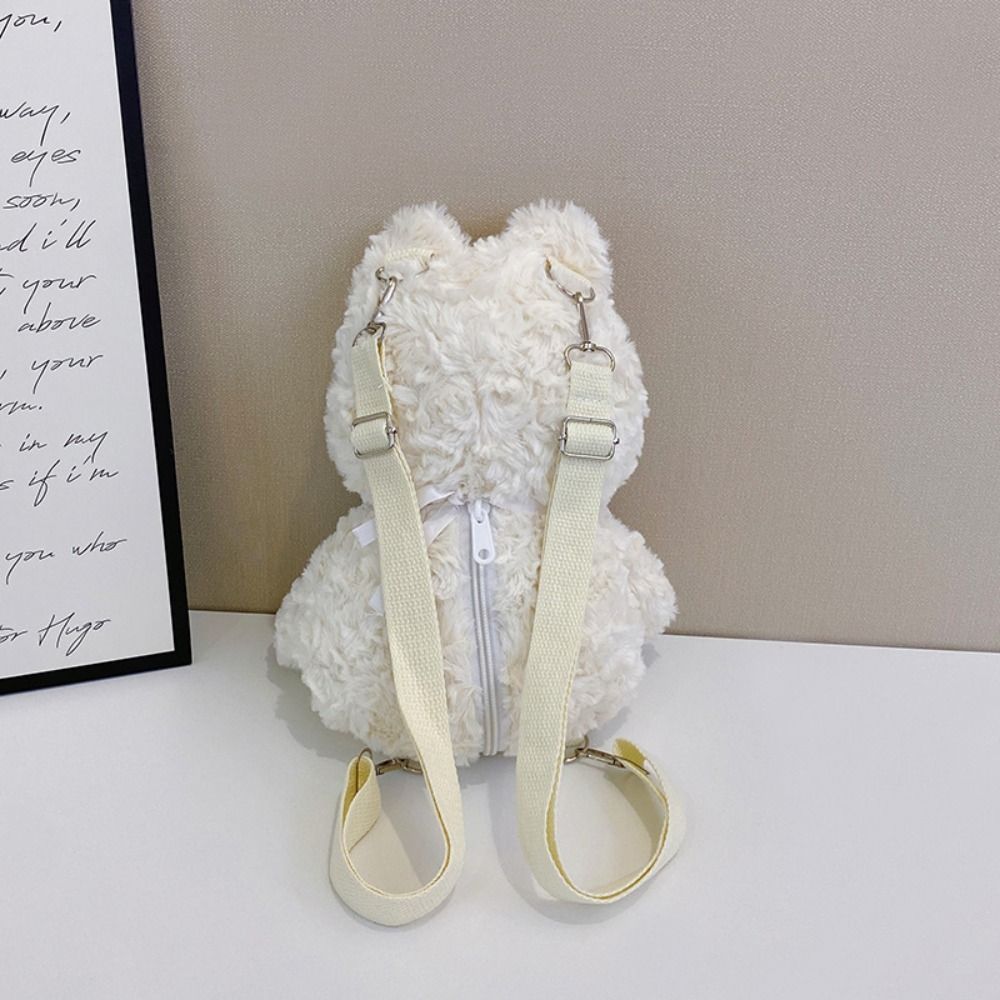 PP Cotton Plushie Doll Fur Bag Shoulder Bag Stuffed Running Dog Knapsack  Birthday Gift