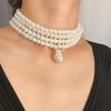 Elegant Irregular Imitation Zircon Choker Necklace Women Bride Multilayer Clavicle Chain Aesthetic Neck Zircon Wed Accessories