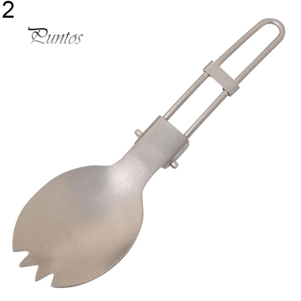 

Титановая складная вилка, ложка, посуда для пикника, кемпинга и пешего туризма Spoon