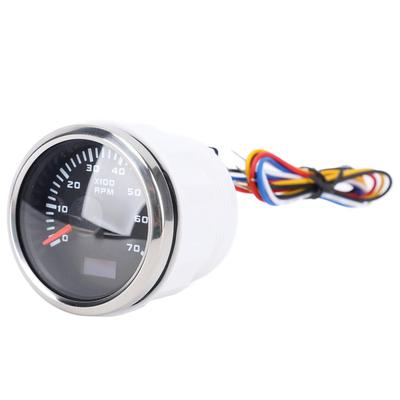 52mm 7000RPM Tachometer with Hourmeter 7 Color Backlight   9-32V RPM Gauge for Truck Tractor Car RV Boat