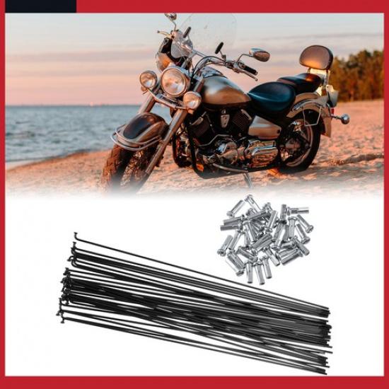 Universal Bicycle Steel Spokes 14G Bike Spoke 259mm Length w/ Nipples Pack of 36