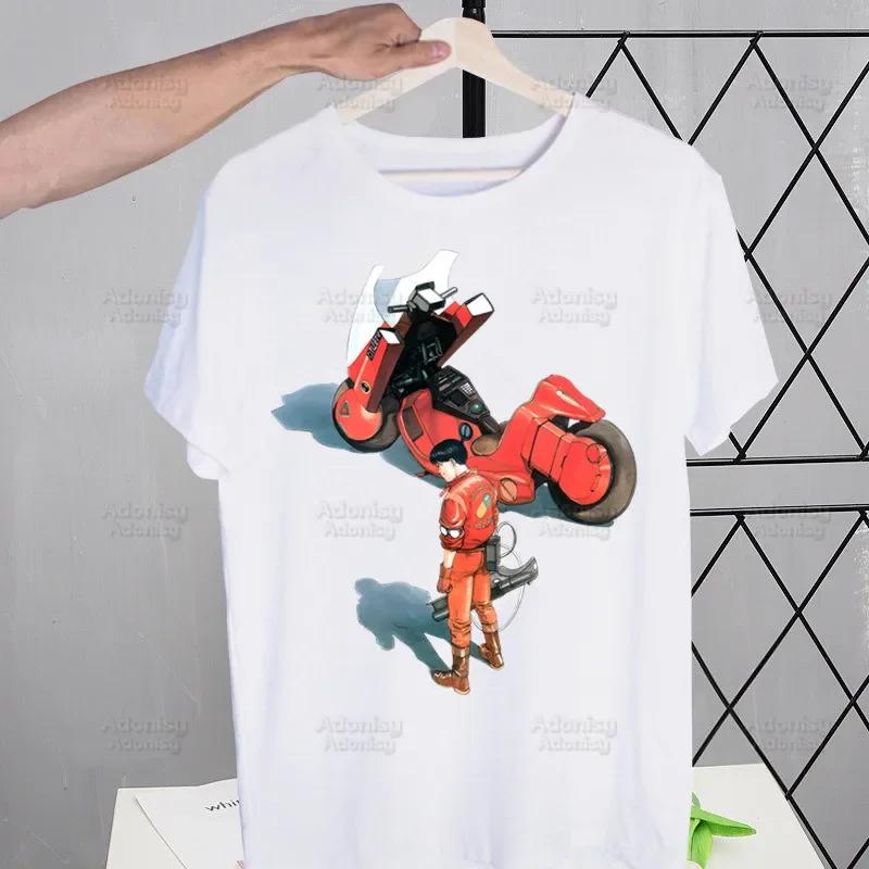 Akira Anime Manga Japanese T Shirt Men Retro Tops Tees Harajuku Neo Tokyo Shotaro Kaneda Tshirt Streetwear Hip Hop T-shirts