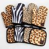 New Kitchen Gloves Insulation Leopard Pattern Pad Cooking Microwave Gloves Baking BBQ Oven Potholders Oven Mitts Potholder Pad for Kitchen