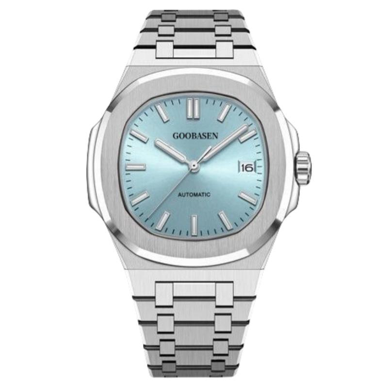 Cooperson's hoogwaardige waterdichte en ultradunne herenhorloge datum imitatie mechanisch horloge