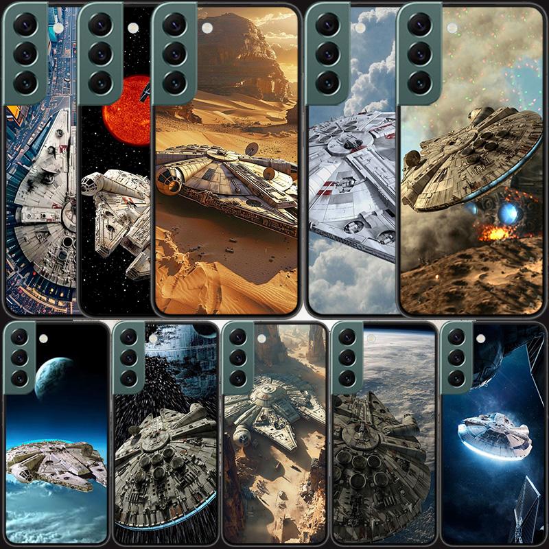 Millennium Falcon In Space Phone Case For Samsung Galaxy S22 S25 Ultra S21 S10 Plus S25Edge S20 S23 S24 FE S10E Cover Silicone S