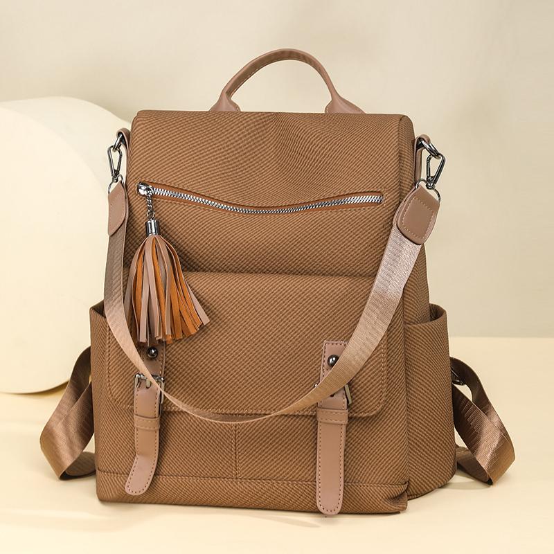 Vintage Large Capacity Backpack Women's Travel Shoulder Bag Handbag Three-purpose Bag