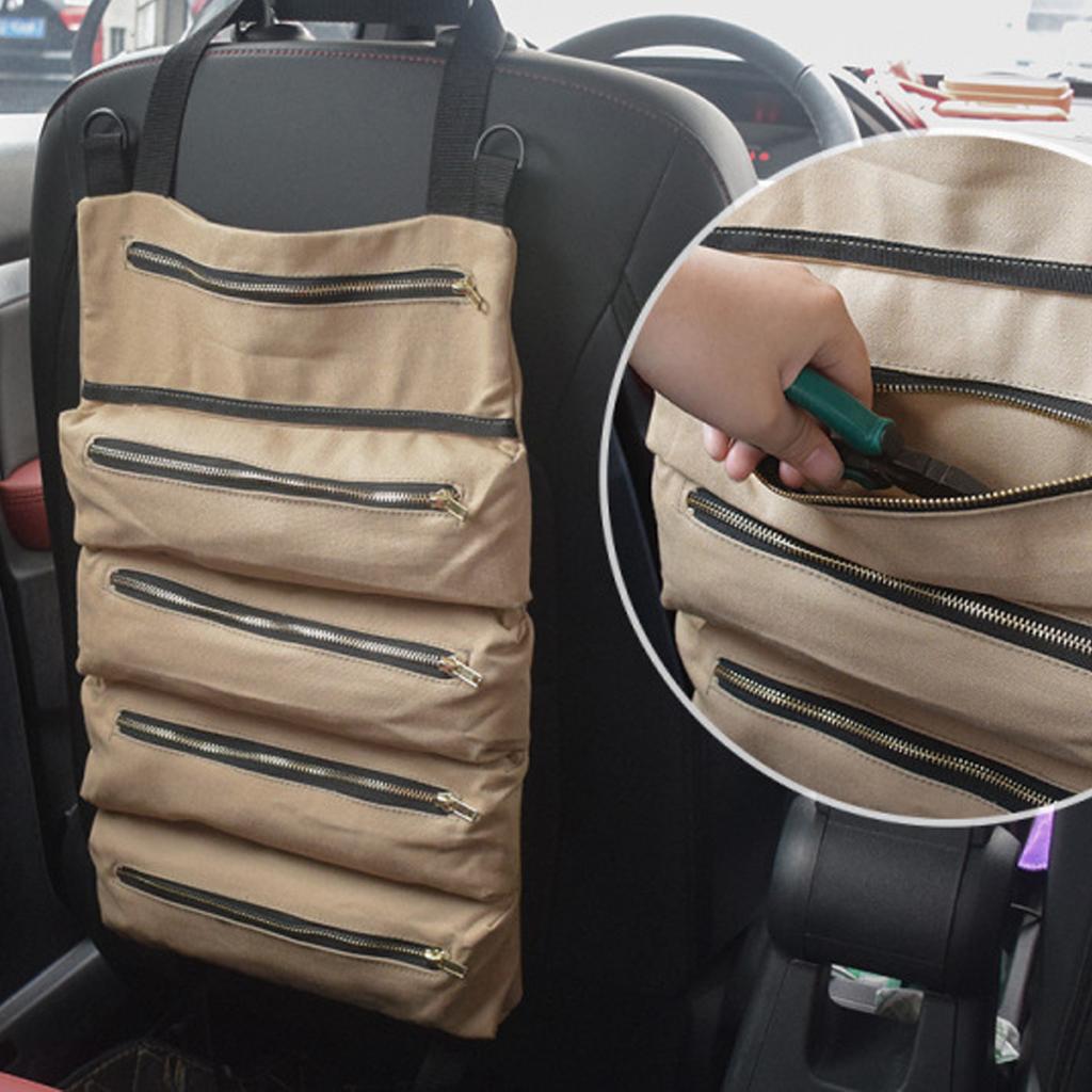 Car Back Seat Tool Storage Bag   Garden Foldable   Tools Pouch Bag for Pliers Wrench
