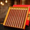 Engraved Red Sandalwood Chopsticks Gift Set: 10 Paint-Free, Wax-Free Pairs for Clients and Elders
