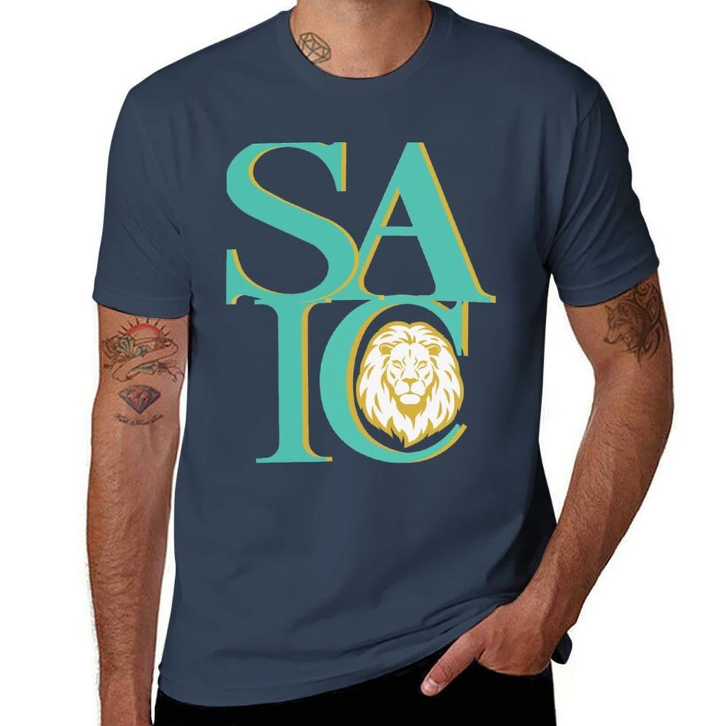 School of the Art Institute of Chicago Gold Lion TShirt Work Daily Short Sleeve Top