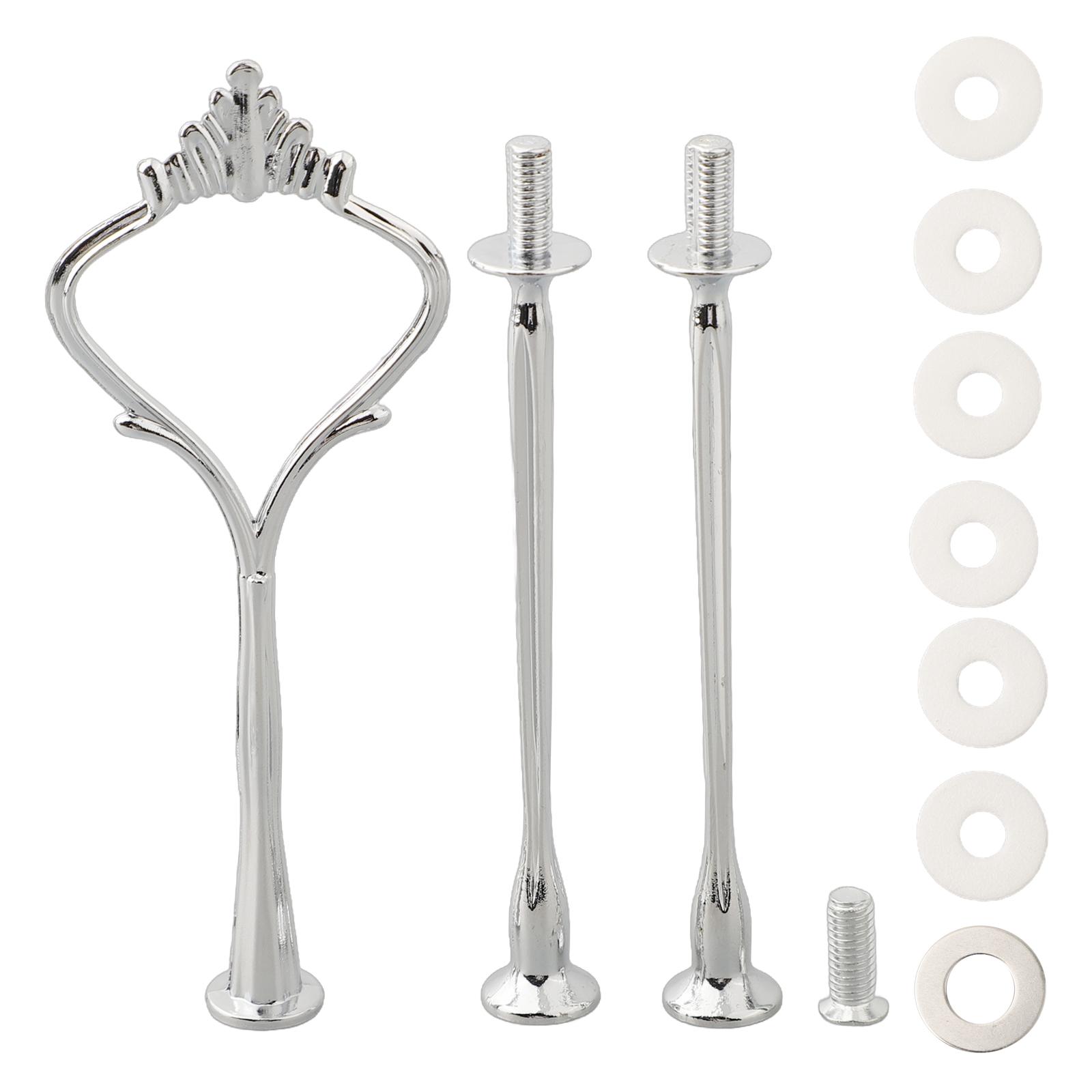 

UK Свадебная вечеринка Тарелка Столовая посуда-Рельефный поднос 2/3 яруса Подставка для торта Послеобеденный чай Silver-3layers