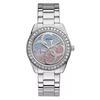 G Twist Diamonds Silver Dial Silver Steel Strap Mechanical Watch For Women - W1201L1