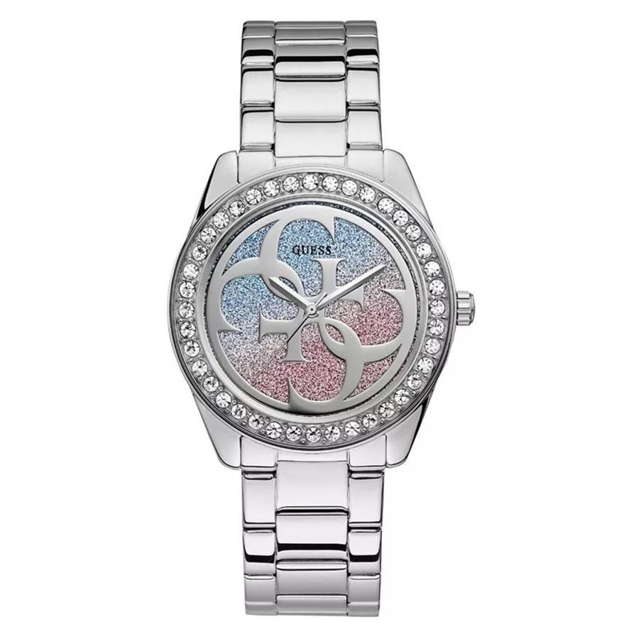 

Guess G Twist Diamonds Silver Dial Silver Steel Strap Mechanical Watch For Women - W1201L1 серебряный