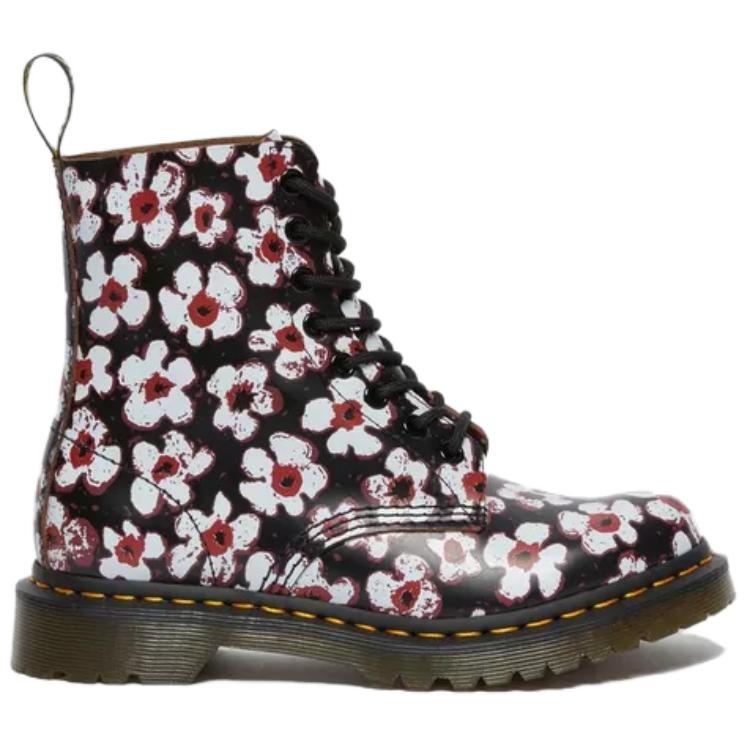 Dr. Martens 1460 Pascal Stivali Versatili alla Moda Donna Stivali Nero Bianco 26456002