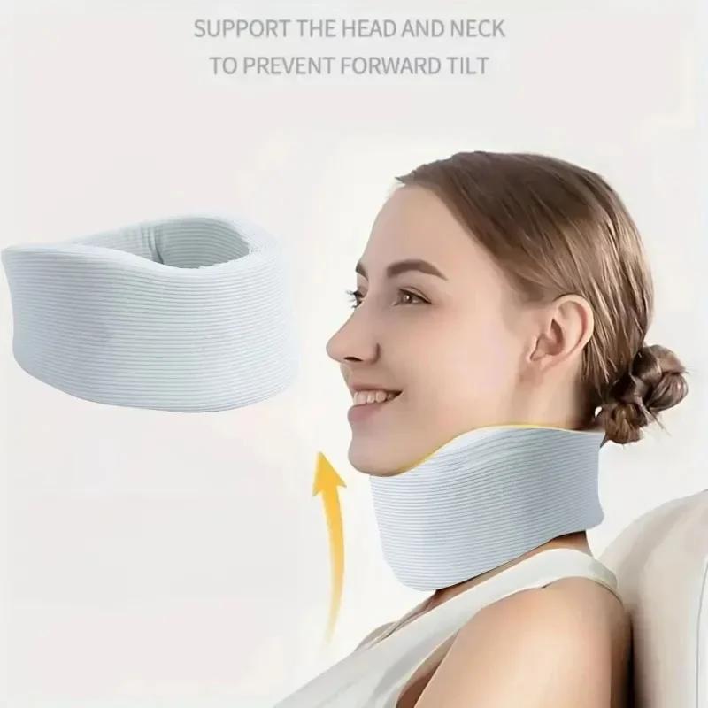 Durable And Safe Neck Brace Foam-Filled Cervical Support Traction Device Neck Stabilization & Pressure Relief Device Adjustable Neck Stabilizer