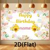 Bienen Geburtstag Hintergrund, Floraler Waben Hintergrundtuch, Party Dekoration