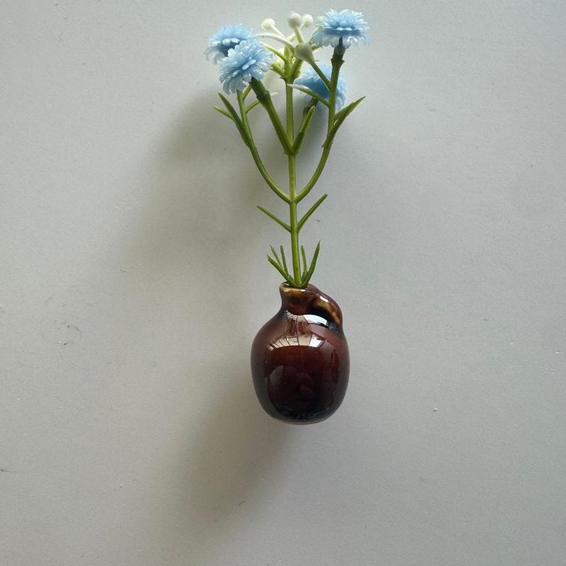 Mini Glass Bottle Flower Vase Fridge Magnets Big Small Sizes For Home Kitchen Diy Decoration Ornaments