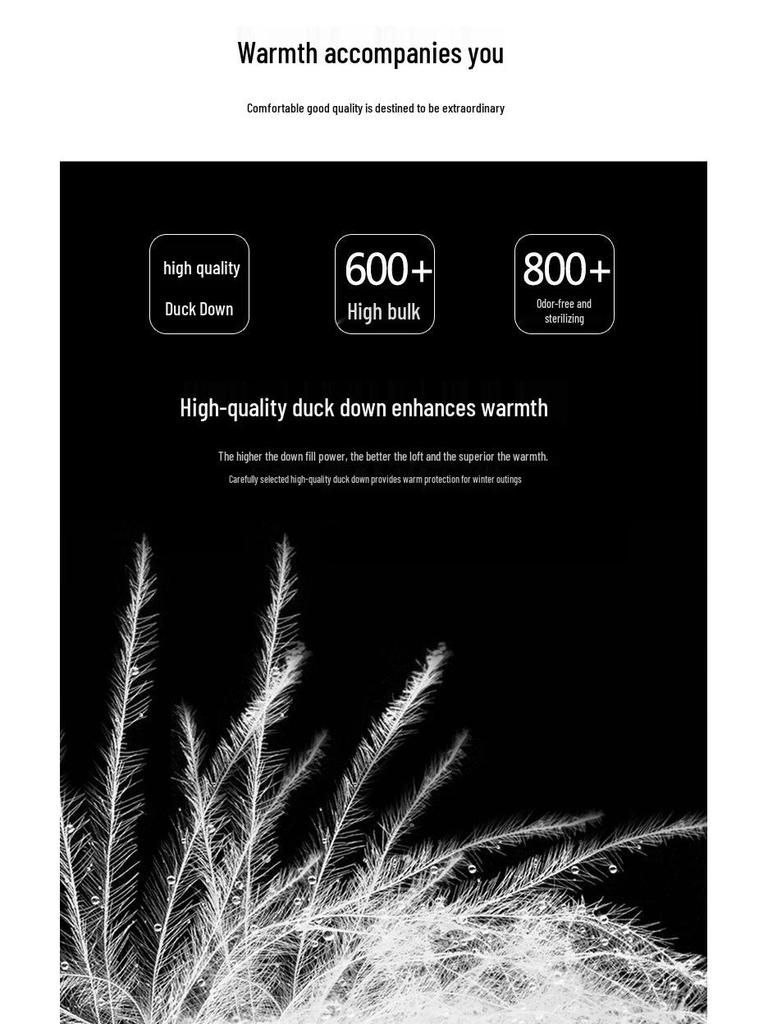 Men's Two-Opening Stand-Up Collar Lightweight Down Jacket - Warm White Duck Down for Autumn/Winter