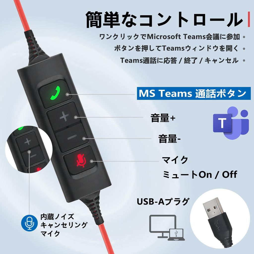 Callez USB Headset ENC Noise Cancelling Single Ear Microphone Headphones 350° Rotatable Call Button Volume Mute Control Lightweight Compact for Teams