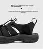Herren Sommer-Sandalen für draußen, geschlossen, dicke Sohle, große Größen, lässige Strandschuhe
