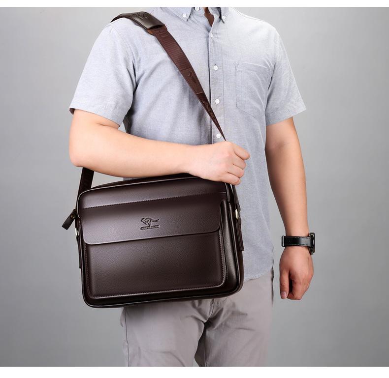 Kangaroo Men's Crossbody Bag - Single Shoulder Bag for Business Travel and Casual Wear