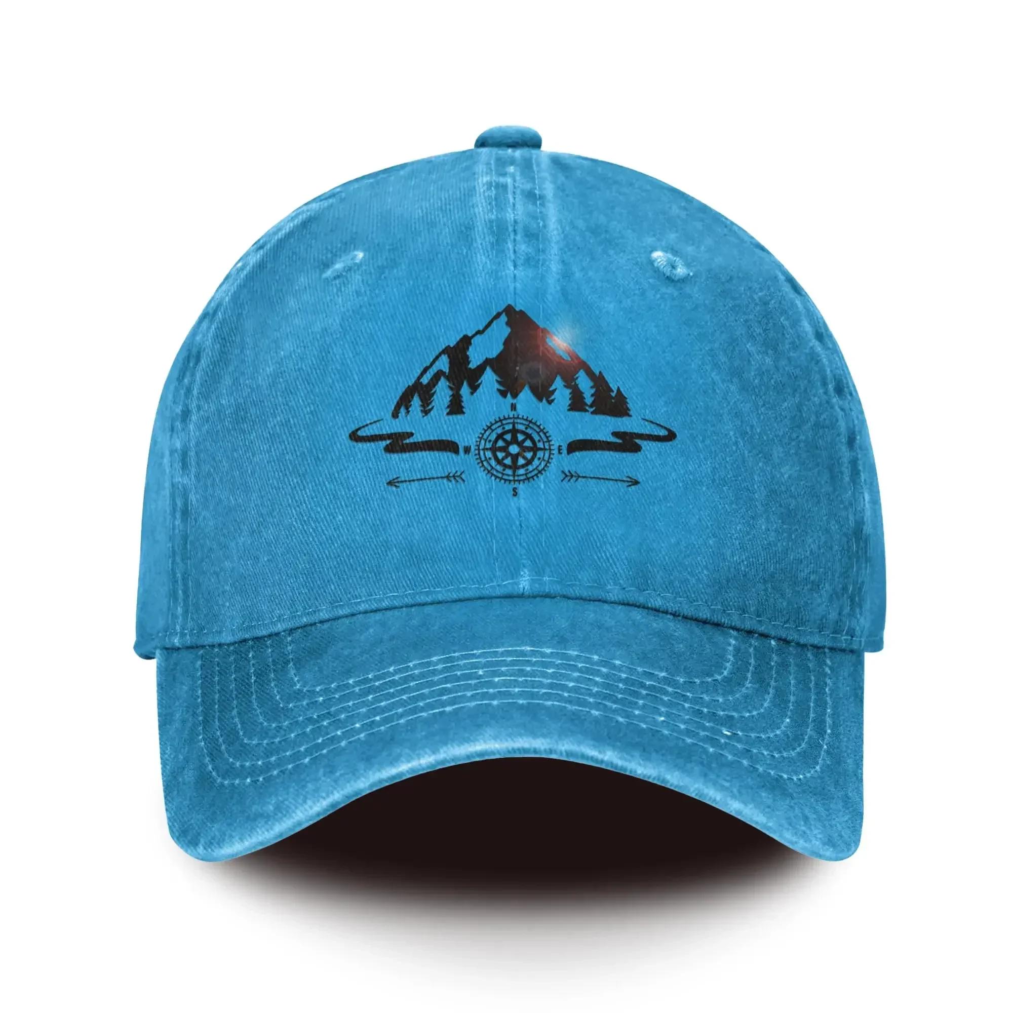 

Мягкая бейсболка Mountain Baseball Hats Men Cotton Ball с рисунком компаса Adjustable&>8Y