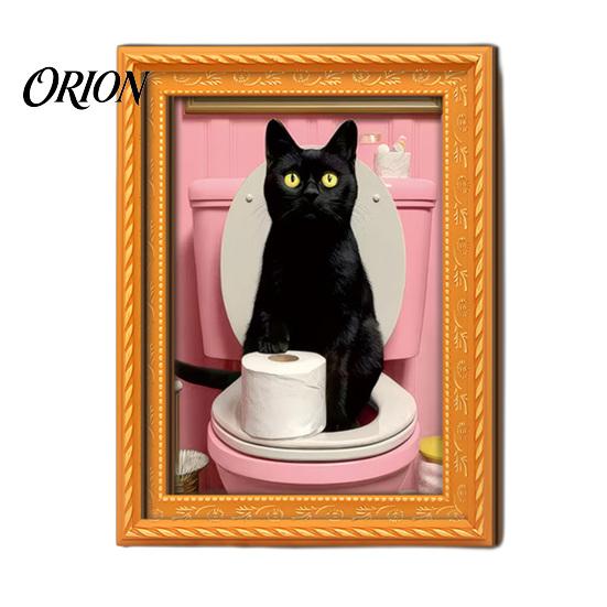 Magnetic Picture Frames for Refrigerator Funny Wooden Fridge Magnets Frame, Retro Cute Cat Pattern Artistic Home Decor Accessories Locker Magnet Photo