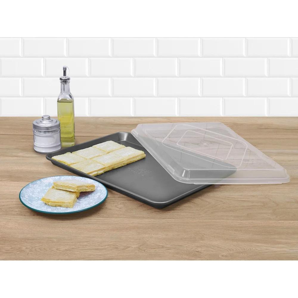 Nonstick Half Sheet Pan with BPA Free Lid Heavy Duty Baking and Roasting Pan Durable Steel Easy Cleanup Anti-Warp Design