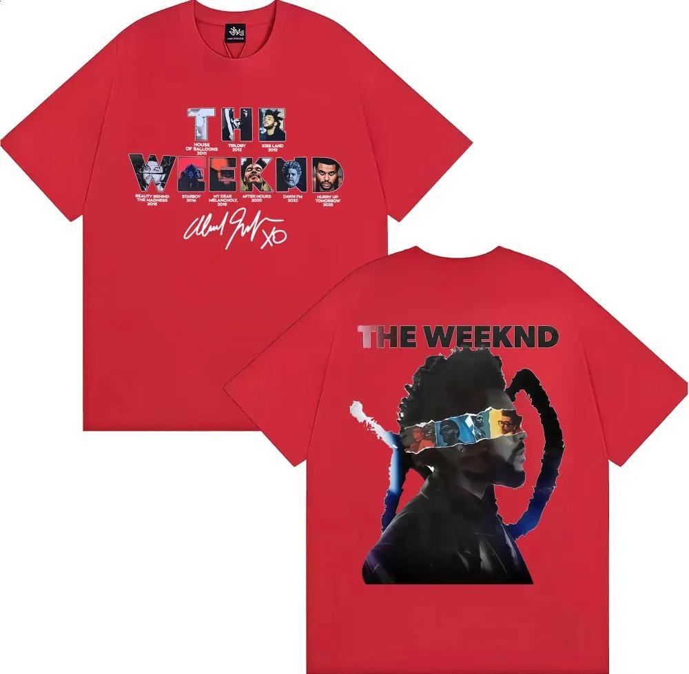 

The Weeknd After Hours Til Dawn European Tour 2026 TShirt Mens Fashion HipHop Style Loose Cotton Women And Men Tshirts S