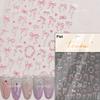 Delicate Jelly Chic Bowknot Silk Ribbon Knot Star Shiny Dreamy Self Adhesive Nail Art Decorations Sticker Dressy Manicure Decals
