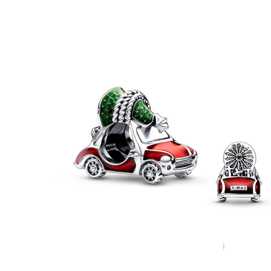 NEW Sparkling Red Series Charm Bead Clip Fit Original Silver Bracelet DIY Jewelry Christmas Gift Reindeer Motorcycle Dangle