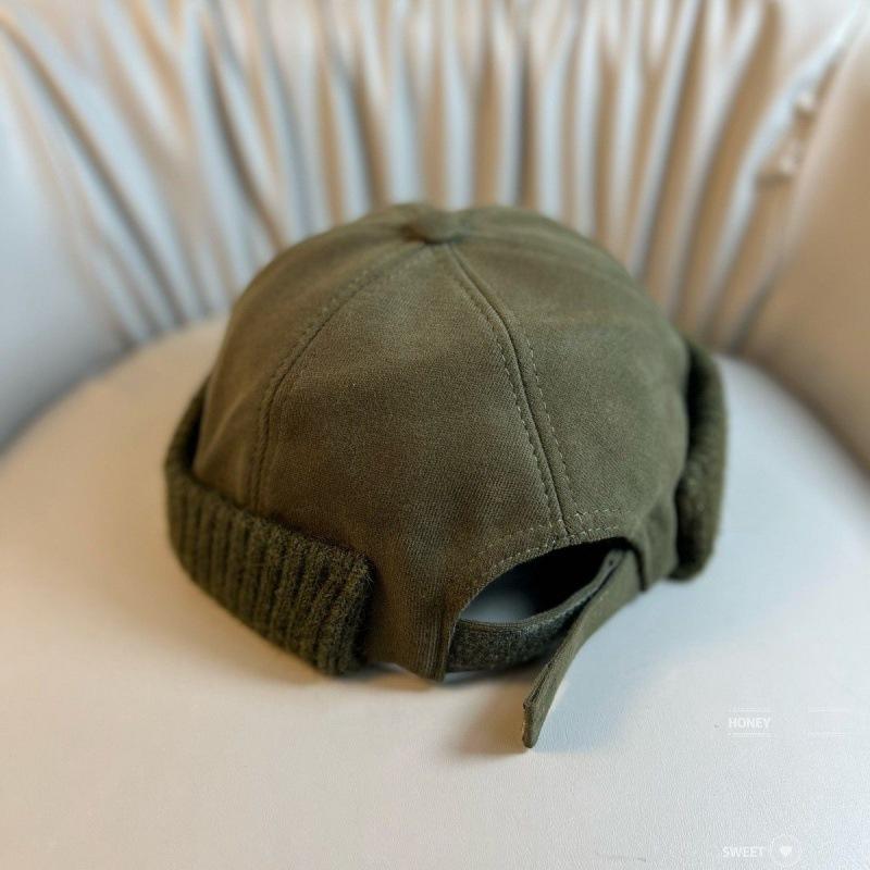 Chapeaux Rétro Sans Bord Hiver Rue Chapeau Peau de Melon Unisexe Mode Extérieure Décontracté Casquette de Marin Robe