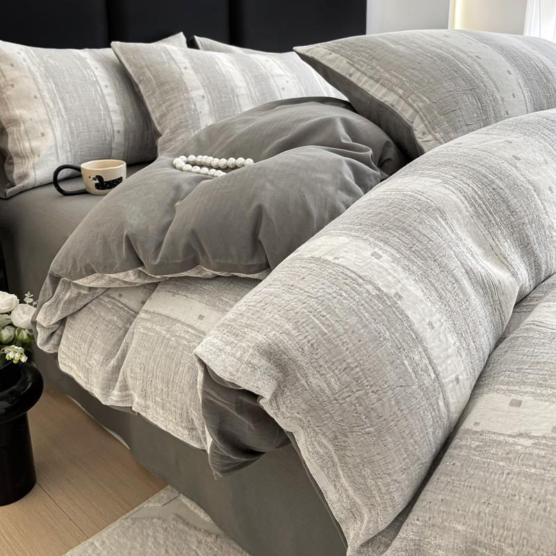 A-Class 100% Cotton 3-Layer Yarn Bedding Set Soft Breathable All Season