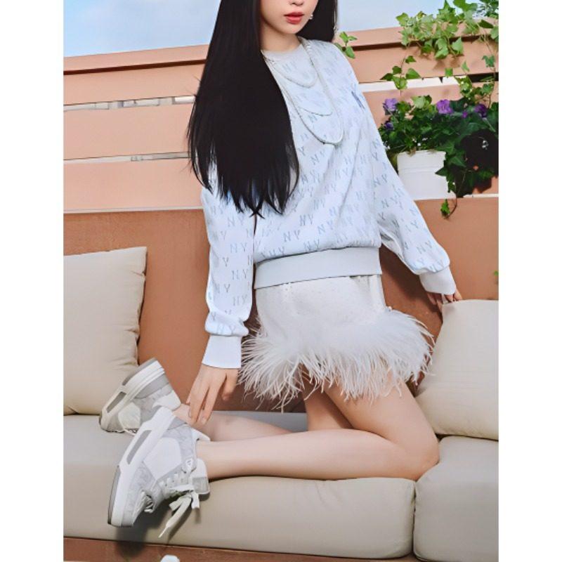 MLB SS24 Sweatshirt Unisex Cream 3AMTM0241-50CRS
