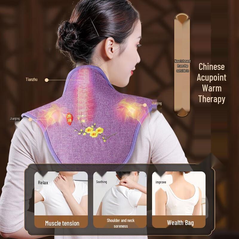 Electric Heated Mugwort & Salt Cervical Shoulder Pad