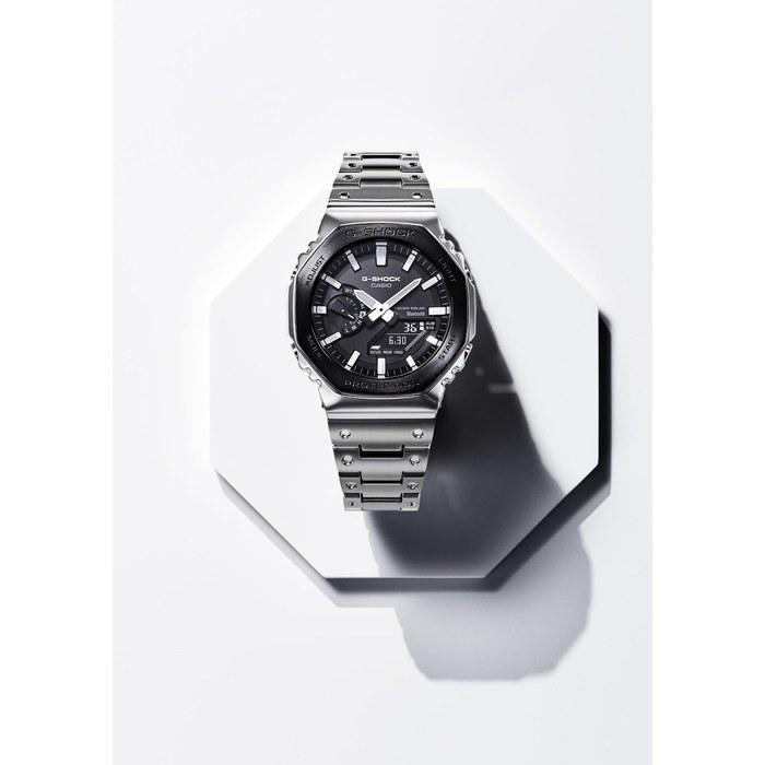 [Casio] G-Shock Watch GM-B2100BT-1AJF Full Metal Bluetooth Tough Solar Black Bezel Men's Silver/Black