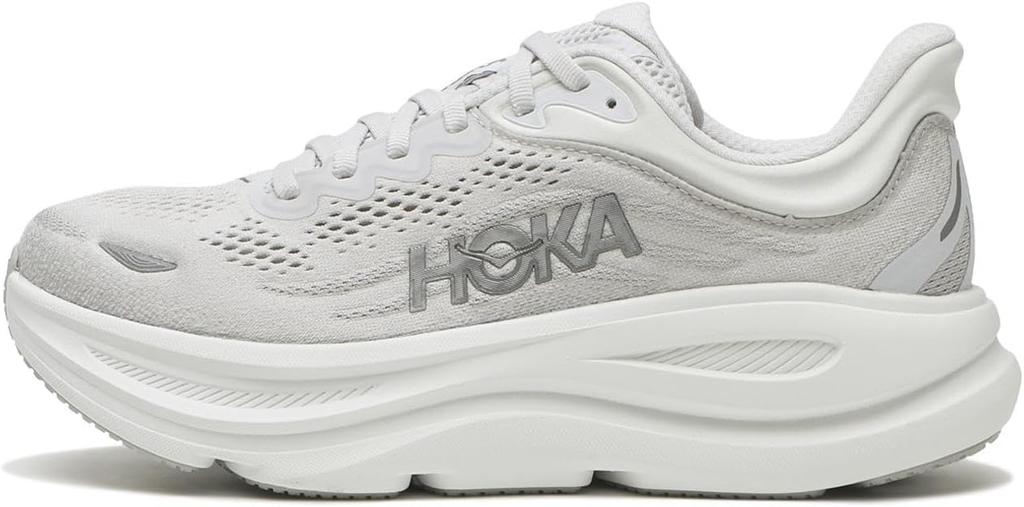 HOKA Bondi 9 Running Jogging Light Size Shoes, Shoes, Gray, 25.5, Women's, 1162012-SDSTS