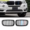 2 Stück Kohlefaser Frontstoßstangengitter Renngrill für BMW 2015-2018 X5M F85 X6M F86 14-18 X5 F15 X6 F16 51117294485 51712334710