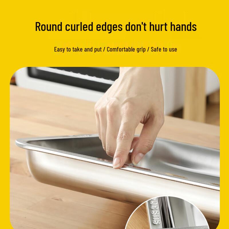 304 Stainless Steel Rectangular Serving Tray