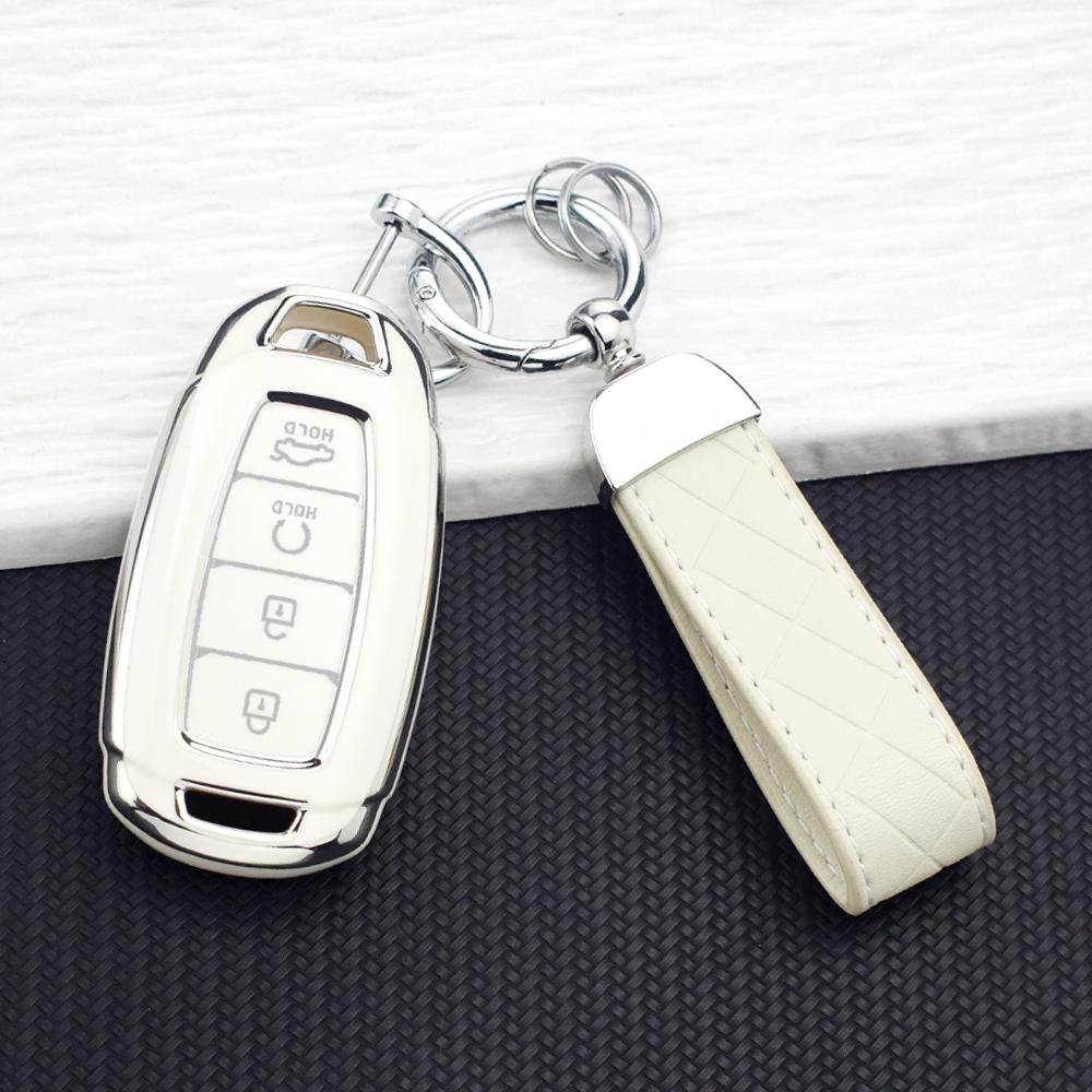 3/4/5 Buttons TPU Key Case Fob for Hyundai Santa Fe KONA I30 Accent Ix35 Encino Solaris Azera Grandeur Ig Palisade Key Chain Set