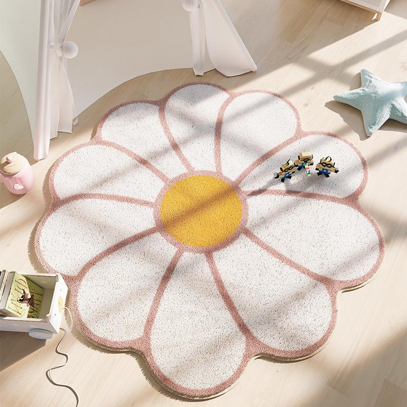 Soft Bath Mats Small Fresh Flowers Floor Mat Rugs Home Entrance Carpet Bedroom Toilet Bathroom Door Non-Slip Foot Pad