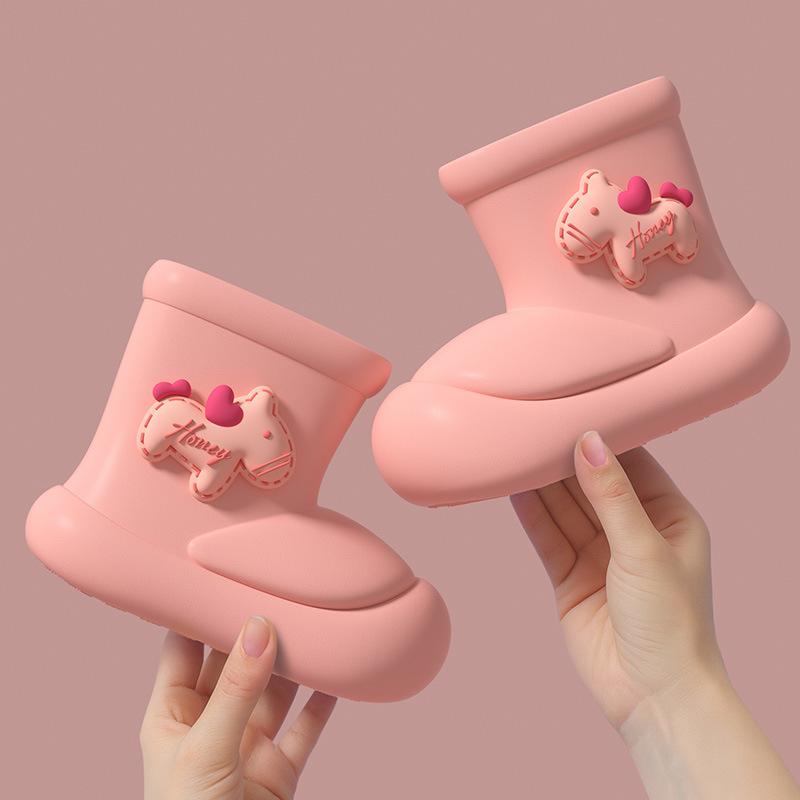 EVA Cotton Children's Rain Boots for Girls, New Baby Rain Boots for Boys and Girls, Kids' Warm Waterproof Non-Slip Water Shoes