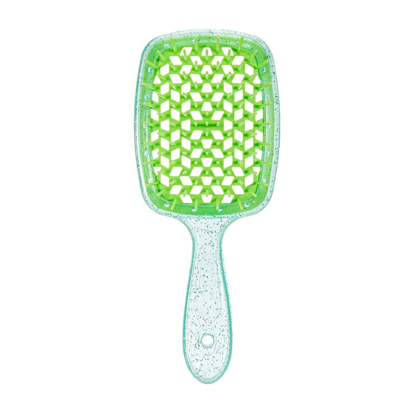 Brosse à cheveux démêlante à paillettes, peigne de massage, peigne pour cheveux emmêlés, brosses creuses pour cheveux bouclés et mouillés, peignes de salon DIY, outil de coiffure