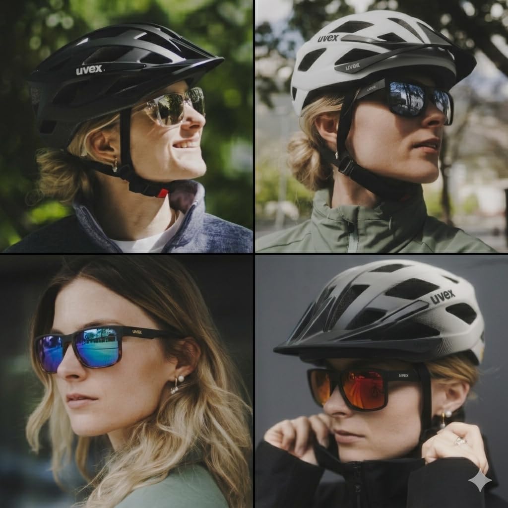 Sunglasses UV400 Driving Golf Hiking Outdoor Mirror Lens Stylish Lightweight Poise Black Matte [Uvex] (Silver)