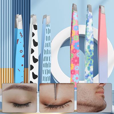 Professionele Wenkbrauwpincet Roestvrij Staal Schuin Wenkbrauwklem Make-up Tools