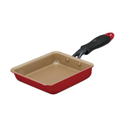 Evercook Tamagoyaki 13 x 18 compatível com todas as fontes de calor Doshisha cm, (IH compatível), vermelho,