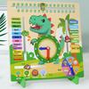 Early Education Daily Calendar Teaching Clock Puzzle Kids Wooden Montessori Toys  Party Trip