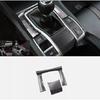 Console Gear Shift Frame Cover 2* For Honda Civic MT 2016- ABS Carbon Fiber