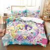 3D Kawaii Girls Idol Time Pripara Comfortable Duvet Quilt Cover Pillowcase Bedding Set Children Bedroom Decoration Home Textile