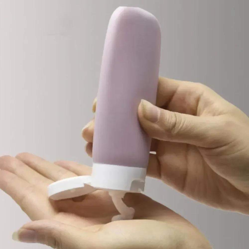 4Pcs 60ml Travel Botttle Refillable Bottles Soft Lotion Shampoo Bottle Empty Cosmetic Containers PP Squeeze Tube Makeup Tools